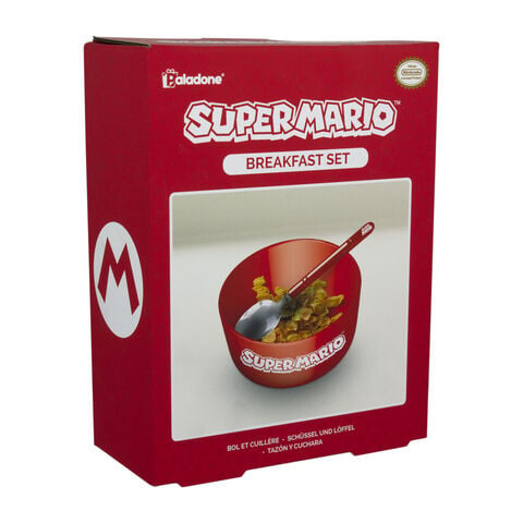 Coffret - Super Mario - Set Petit-déjeuner Bol Et Cuillère
